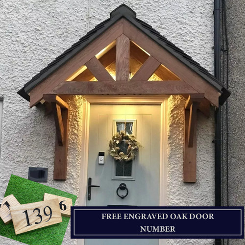 Solid oak porch kit front - porch, kit,